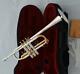 Silver Gold-plated Professional New C Trumpet Horn Monel Valves With Hard Case