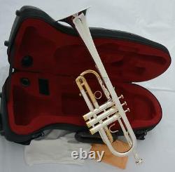Silver Gold-Plated Professional new C Trumpet Horn Monel Valves With Hard Case