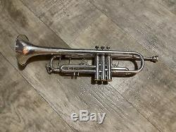 Silver Plated Bach Stradivarius 37 Professional Trumpet w Case