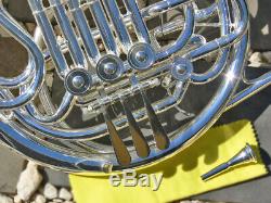 Silver-Plated Bb/F Double Sterling FRENCH HORN Pro Quality Brand New