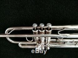 Silver Plated Kanstul 1537 Professional Trumpet with Padded Gig Bag