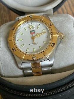 Stunning TAG Heuer Professional 200m White Dial Gold Plated Watch Box WK1120