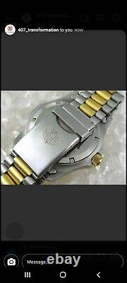 TAG HEUER 2000 professional 200m, MENS case diver, 18k GOLD plated, 2 tones