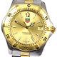 Tag Heuer Professional 200 M Wk1121-0 Gold Dial Quartz Men's Watch 682635