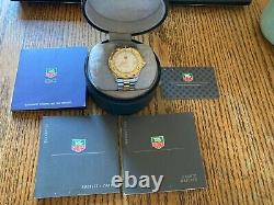 TAG Heuer Professional 200m Silver Dial & Gold Plated Watch Box & Papers WK1120