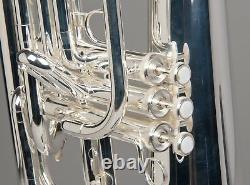 TEMPEST AGILITY WINDS Bb MARCHING EUPHONIUM SILVER PLATED HUGE SOUND BIG BRACES
