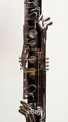 TEMPEST LOW C PRO BASS CLARINET HARD RUBBER SILVER PLATED KEYS 5 yr. WARRANTY