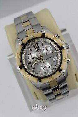 Tag Heuer 2000 Silver 18K Gold CN1151. BD0341 Professional Chronograph Watch Mens