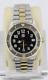 Tag Heuer 2000 Wm1120. Bb0314 Black Gold Professional Ss Watch Mens Silver