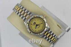 Tag Heuer 2000 Womens 964.008 Gold Silver Classic Professional Watch 2-Tone
