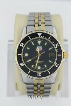 Tag Heuer 925.206 Black Gold 1500 Professional Jumbo Watch Mens BB0607 WD1220
