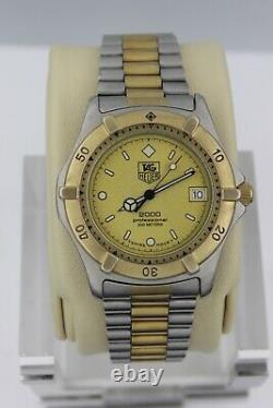 Tag Heuer 964.006 Gold 2000 Professional Watch Mens Silver 2-Tone WK1120 WK1121