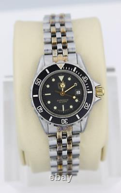 Tag Heuer 980.018 Black 1000 Professional Gold Watch Womens 204/3 Sport 2-Tone