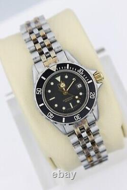 Tag Heuer 980.018 Black 1000 Professional Gold Watch Womens 204/3 Sport 2-Tone