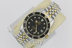 Tag Heuer 980.020 Black Gold 1000 Professional SS Watch Mens Silver Jubilee