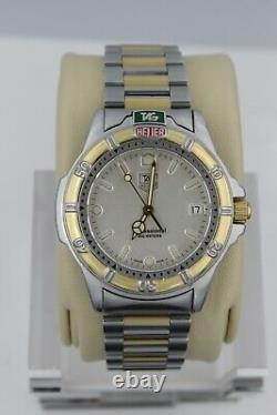 Tag Heuer 995.706 WF1120. BB0517 Mens 4000 Professional Silver Gold Watch 2-Tone
