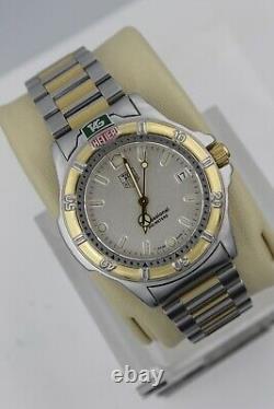 Tag Heuer 995.706 WF1120. BB0517 Mens 4000 Professional Silver Gold Watch 2-Tone