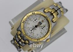 Tag Heuer Mens Watch SEL S35.006 CG1120 Link Gold White Professional Chronograph