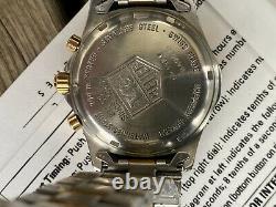 Tag Heuer Professional 2000 CK1121 Two Tone 18K Gold Plated SS Chronograph Watch