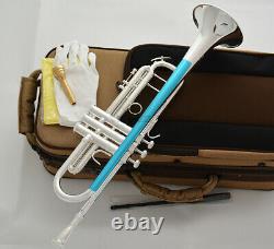 Taishan Brand Professional Silver Plated Trumpet Horn Monel Piston With Case