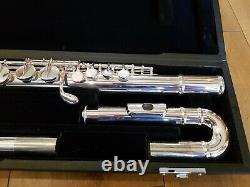 Unused Alto Flute, silver plated, straight and curved headjoints