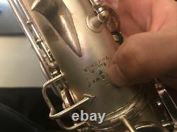 Vintage 1925-26 Conn New Wonder Alto Saxophone With Gear