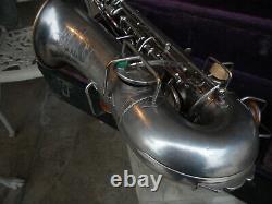 Vintage Buescher Alto Sax in Silver Plate Ready to Play Free Shipng! Make Offer