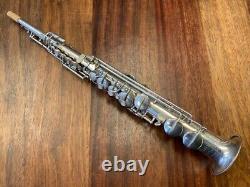 Vintage CONN Soprano Saxophone in C (!) Nr 159887 in Silver Repadded PERFECT