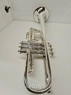 Vintage E. K Blessing Union Label Trumpet #2081 Silver Plated
