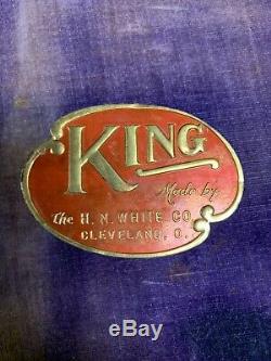 Vintage H. N. White King (2B size) Silver Tone Trombone, all original, 1915 Model
