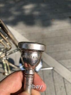 Vintage OLDS SUPER STAR Trigger Trombone Silver with case, stand, and mute