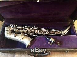 Vintage Rare 1920s Elkhart Curved Soprano Sax