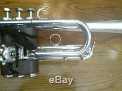 Vintage Schilke Extra Large Bore CX6 Silver Plated C Trumpet w Padded Gig Bag