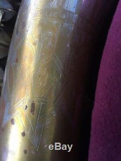 Vintage Silver Conn 10 M Naked Lady tenor Saxophone 1939 #285xxx