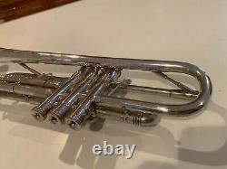 Vintage Silver Selmer Paris K Modified 24B Trumpet With Original Case