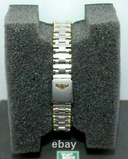 Vintage Tag Heuer Executive 18K Gold plate & SS Ladies Blue Dial Watch 915.608
