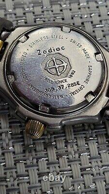 Vintage Zodiac Professional 200m 308.37.28SE Two Tone Quartz Ladies Watch