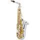 Was-660sg Silver Plated Alto Saxophone Gold Keys Eb Saxophones With Case
