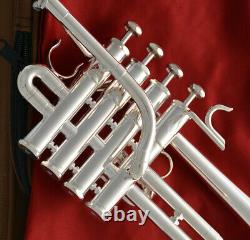 WTR-P7 Silver Plated Piccolo Trumpet 4-Valve Bb/A Keys FREE SHIPPING