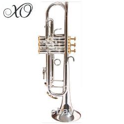 XO 1602S Professional Series Bb Silver Plated 0.459 Bore Trumpet with Case