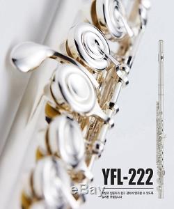 YAMAHA New Model YFL-222 Flute with Case Silver Expedited Shipping