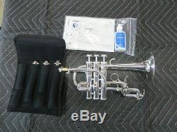 YTR-9825S Custom Bb/A Piccolo Trumpet in Silver, Mint with Complete Bit-pipe Set