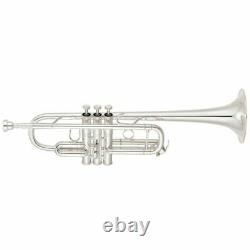 Yamaha Xeno YTR-8445IIGS Professional C Trumpet Silver Plated withGold Brass Bel