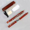 Yinfente Rosewood Flute 17 Hole Open Silver Plated Key E Key B Foot Professional