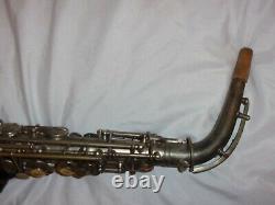 1912 Conn Alto Saxophone, Plat D'argent D'origine, Joue Grand