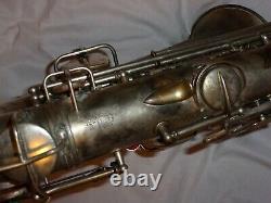 1912 Conn Alto Saxophone, Plat D'argent D'origine, Joue Grand