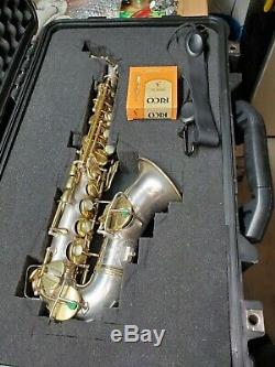 1922 C. G. Conn Nouveau Wonder I Professionnel Bb Courbe Argent & Or Soprano Sax
