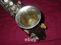 1922 Le Buescher True Tone Curved Bb Soprano Saxophone Joue Sur De Vieux Pads