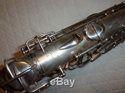 1924 Conn New Wonder Pre-chu Alto Sax / Saxophone, Worn Argent, Pièces Grand