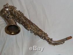 1925 Conn New Wonder Pre-chu Alto Sax / Saxophone, Worn Argent, Pièces Grand